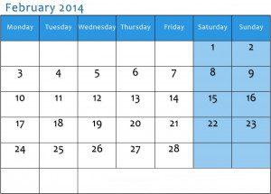 February 2014 Calendar With Holidays Wincalendar Hd Wallpapers