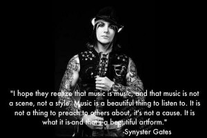 Avengers Sevenfold, A7X Rocks, Music Quotes, Synyster Gates3, Music 3 ...