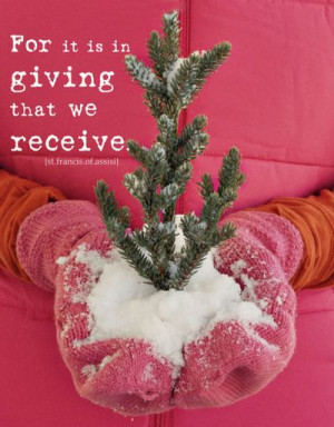 Better to give than receive EXACTLY