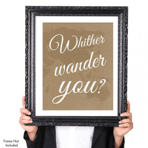 Wither WANDER You Shakespeare Travel Quote by JaneAndCompanyDesign, $ ...