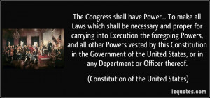 ... United States, or in any Department or Officer thereof. - Constitution