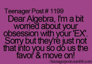 algebra, funny, lol, obsession, teenager post, text