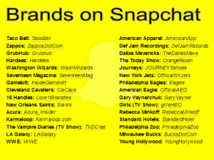 Brands on Snapchat