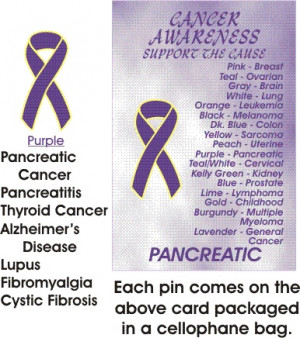 ... cancer ribbons | Pancreatic Cancer Awareness Ribbon Pin - Purple-1