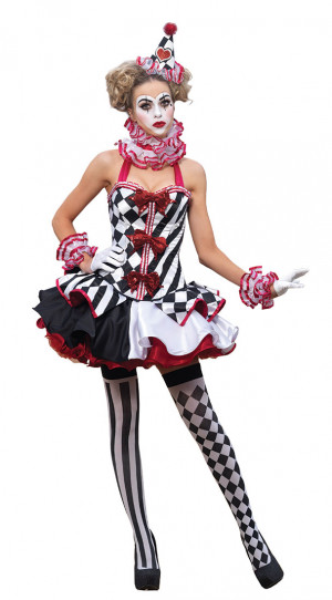 sexy cirque costume adult womens circus clown harlequin product