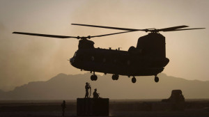 US Marines Chinook helicopter is seen in the Helmand Province of ...