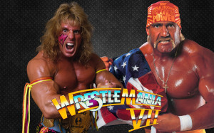 Hulk Hogan VS Ultimate Warrior Wrestlemania VII HD Wallpaper #6422