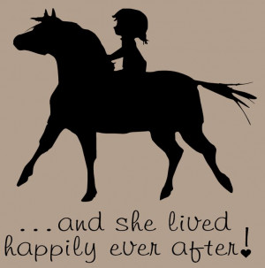 Horse art ...and she lived happily ever after by danasdoodles, $19.99