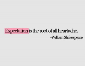 Expectation Quote - William Shakespeare