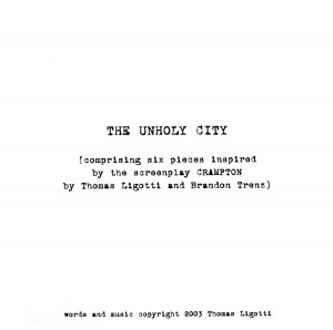 Additional Images - THE UNHOLY CITY CD Sleeve