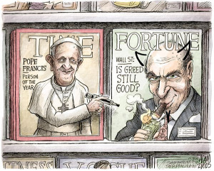 you think? How are secular political cartoons portraying Pope Francis ...