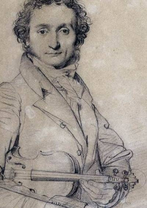 Niccolo Paganini by Jean-Auguste Dominique Ingres - c, 1819