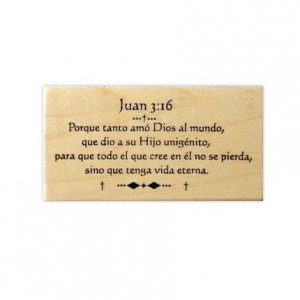 JOHN 3-16 in SPANISH bible verse Mounted rubber stamp No.11