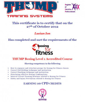 THUMP Boxing Level 1 Qualification