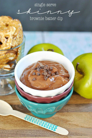 Single Serve Skinny Brownie Batter Dip | // This recipe replaces the ...
