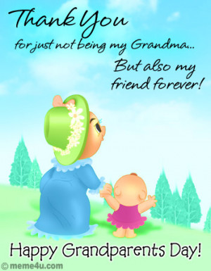 Thank You For Just Not Being My Grandma - Happy Grandparents Day