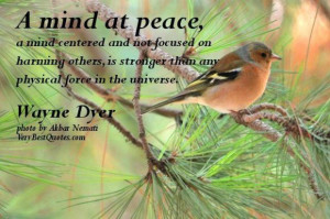 Peace of mind quotes a mind at peace a mind centered and not focused ...