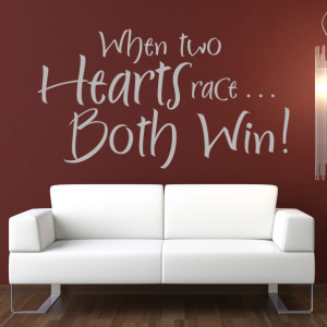 ... Hearts-Race-Both-Win-Wall-Stickers-Wall-Love-Quote-Art-Decal-Transfers