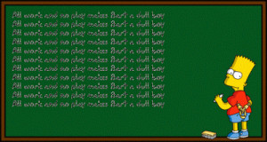 Bart Simpson Blackboard Quotes :..