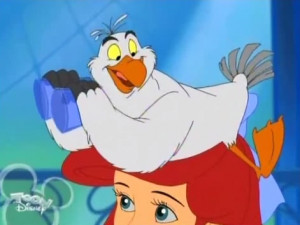 Scuttle with Ariel in House of Mouse
