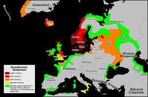 Viking expansion during the Middle Ages - Click to see larger view