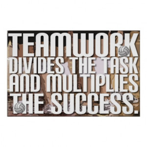 Volleyball Teamwork Poster