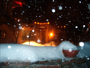 Snowy Christmas Night Santa