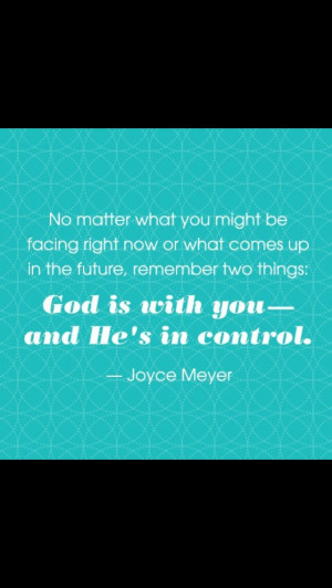 Joyce Meyer. Let God take control.