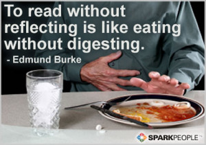Motivational Quote - To read without reflecting is like eating without ...