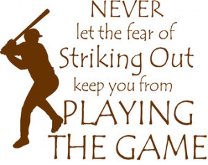 Baseball Quote Babe Ruth Playing Th e Game Vinyl Wall Decal Boys ...
