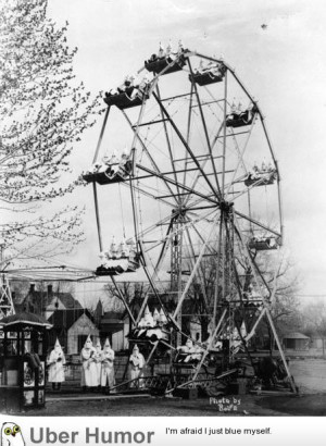 The Ku Klux Klan on a ferris wheel, 1928