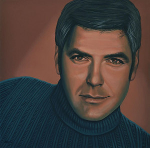 George Clooney Print by Paul Meijering