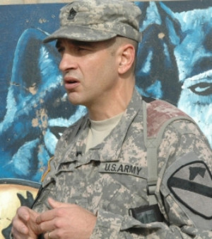 Command Sgt. Maj. Philip Johndrow, 1st Cavalry Division in Iraq.