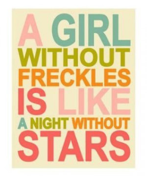 love freckles!