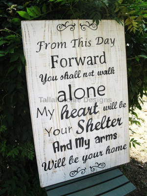 Wedding Quote Custom Hand Painted Wood Sign Large Wood Sign Love Quote ...