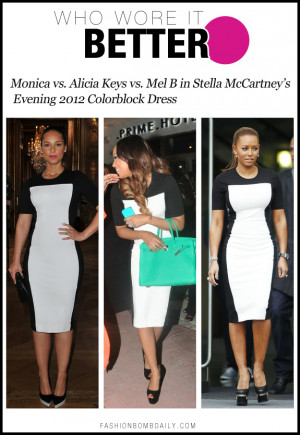 Monica vs. Alicia Keys vs. Mel B in Stella McCartney’s Evening 2012 ...