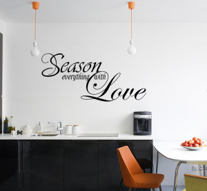 ... -WITH-LOVE-Vinyl-Wall-quote-Mural-Decal-Kitchen-Decor-Sticker