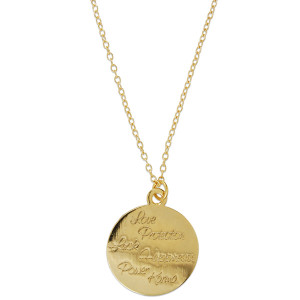 Custom Sayings Coin Chain Necklace