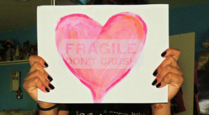 fragile #heart #watercolors #pink #photography #loveisalmostgone # ...