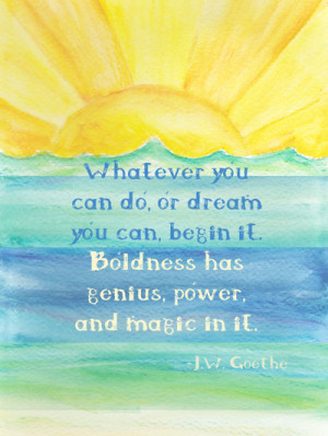 Inspirational Quote and Sunshine Art Print
