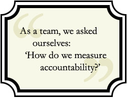 ... discipline. But the fifth objective,an accountable workforce, posed a