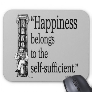 Aristotle Quote - Happiness - Quotes Sayings Mouse Pad