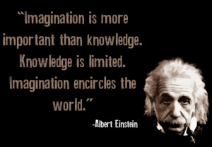 ... Einstein Quotes Imagination Is More Important Than Knowledge Wallpaper