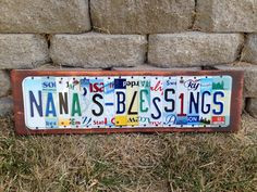 NANA'S+BLESSINGS+Custom+Recycled+License+Plate+by+CustomPlateArt4U,+$ ...