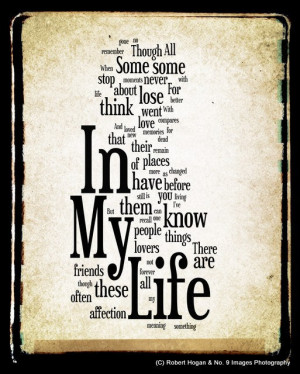 beatles quotes about life in my life lyrics quote by the