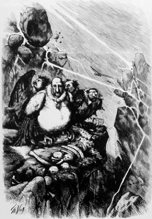 to the victor belong the spoils thomas nast cartoon about boss tweed