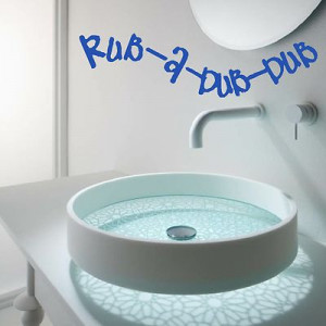 Rub A Dub Bathroom Kitchen Quote Wall Sticker Home Art Decor Design ...