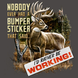 Home Mens T-Shirts Funny Hunting T-Shirts Bumper Sticker - Deer