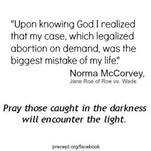 to an unplanned pregnancy” (care-net.org). God brought Norma ...