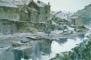 Grey Morning Staithes North Yorkshire by Robert Wade, Australia